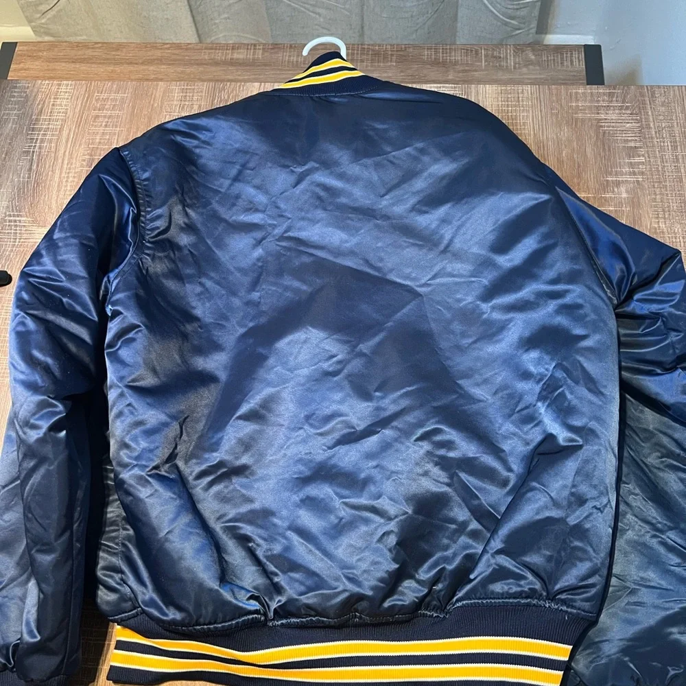 Vintage Michigan Blue‎ Satin Lined Jacket Large Top Of The Line By Felco USA